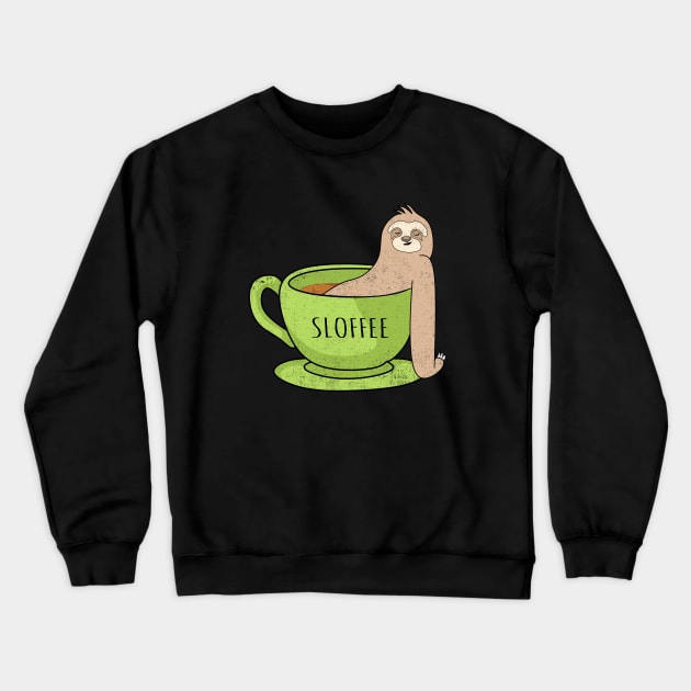 Sloffee, Feeling Slothee Crewneck Sweatshirt by Traditional-pct